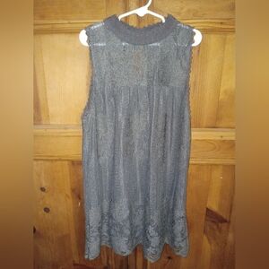 Miss Chievous Charcoal Sleeveless Blouse